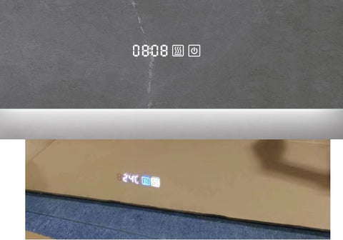 Time and Temp display, 800x700mm Rectangle Frameless Backlit Led Mirror Bathroom Vanity Mirror Time and Temp display, 800x700mm Rectangle Frameless Backlit Led Mirror Bathroom Vanity Mirror