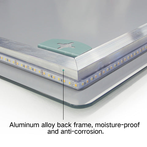 Time and Temp display, 800x700mm Rectangle Frameless Backlit Led Mirror Bathroom Vanity Mirror Time and Temp display, 800x700mm Rectangle Frameless Backlit Led Mirror Bathroom Vanity Mirror