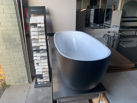 Matte Black Thin edge NO overflow Sanitary grade Acrylic Free Standing Bathtub 1500 /1700mm