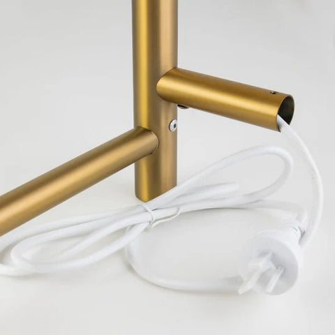 4 Bars Brushed Yellow Gold Round Electric Heated Towel Rack (Copy)