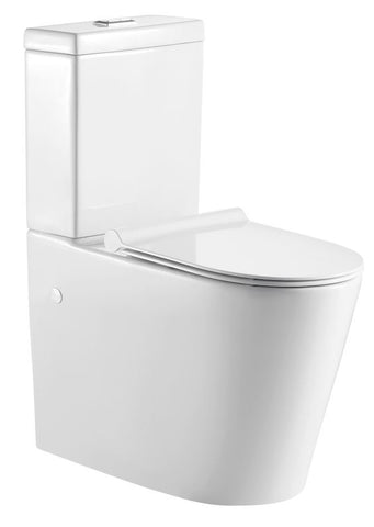 Melbourne Local pick up Comfort 495mm High RIMLESS Toilet Suite BACK TO WALL- CLOSE COUPLED- SOFT CLOSE Seat