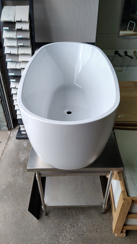 Matte White Thin edge NO overflow Sanitary grade Acrylic Free Standing Bathtub 1500 /1700mm
