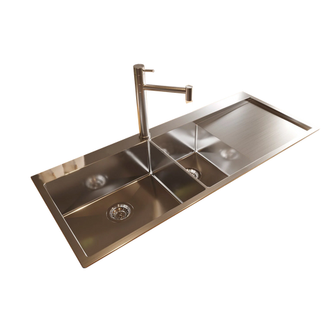 1200*500*220 SS316 Stainless steel kitchen sink 1 3-4 Bowls top mount drop in