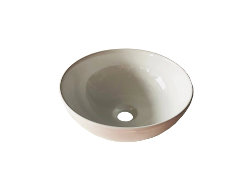 Slim Edge 32cm Full-moon Round Porcelain above counter basin