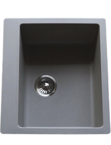 Grey Cube quartz stone laundry trough kitchen sink with tap hole