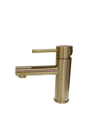 Watermark WELS Round basin Brushed Gold mixer tap faucet brass bathroom