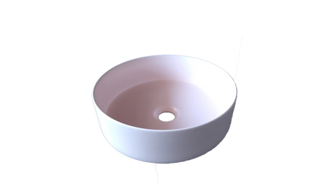 360*360*120 Matt Light Pink Round Above Counter Top Porcelain Basin Bathroom 360*360*120 Matt Light Pink Round Above Counter Top Porcelain Basin Bathroom