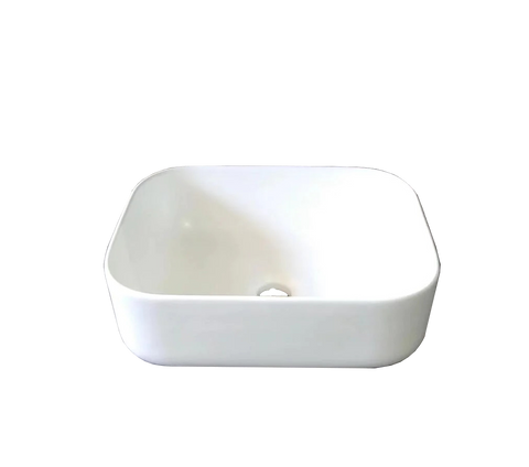 400*300*140mm Matte white Above Counter Top Porcelain Basin Bathroom Vanity