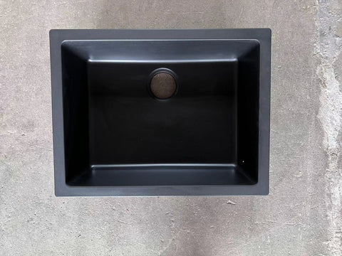 610*470mm Black & White Granite-Quartz stone kitchen laundry sink basin UNDER-TOP MOUNT 610*470mm Black & White Granite-Quartz stone kitchen laundry sink basin UNDER-TOP MOUNT