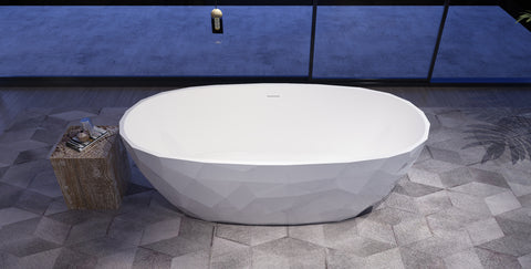 DZ-15 faceted freestanding bathtub front view