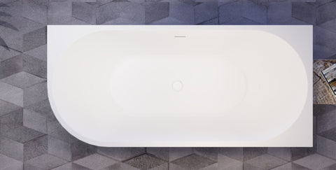 J-16R right corner bathtub top view