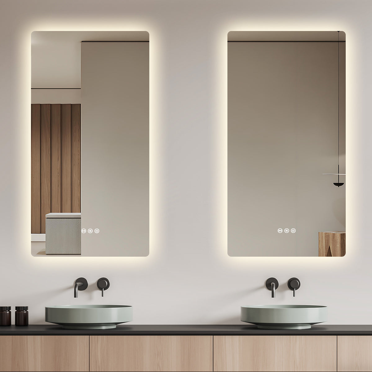 550x1050mm Motion Sensor Switch Rectangle Frameless Backlit Led Mirror Bathroom Vanity Mirror