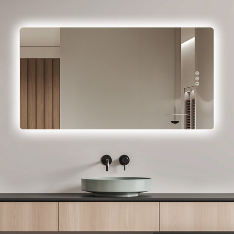550x1050mm Motion Sensor Switch Rectangle Frameless Backlit Led Mirror Bathroom Vanity Mirror