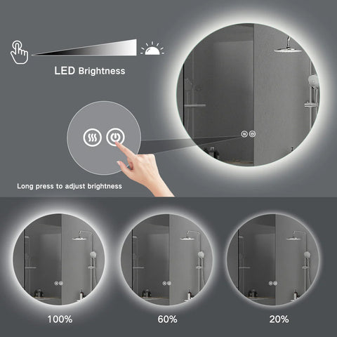 450x800mm Motion Sensor Switch Leaf Shape Narrow Frameless Backlit Led Bathroom Mirror