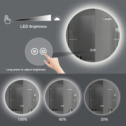1200x850mm Motion Sensor Switch Arch Shape Frameless Backlit Led Mirror Bathroom Vanity Mirror