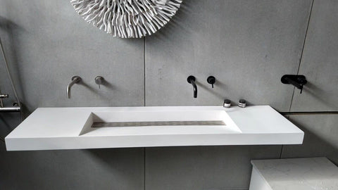 Mirage Solid surface HAND WASH BASIN Vanity sink COUNTER TOP WALL HUNG