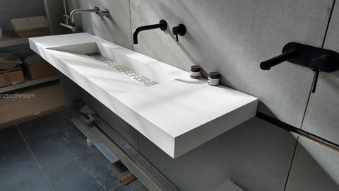 Mirage Solid surface HAND WASH BASIN Vanity sink COUNTER TOP WALL HUNG