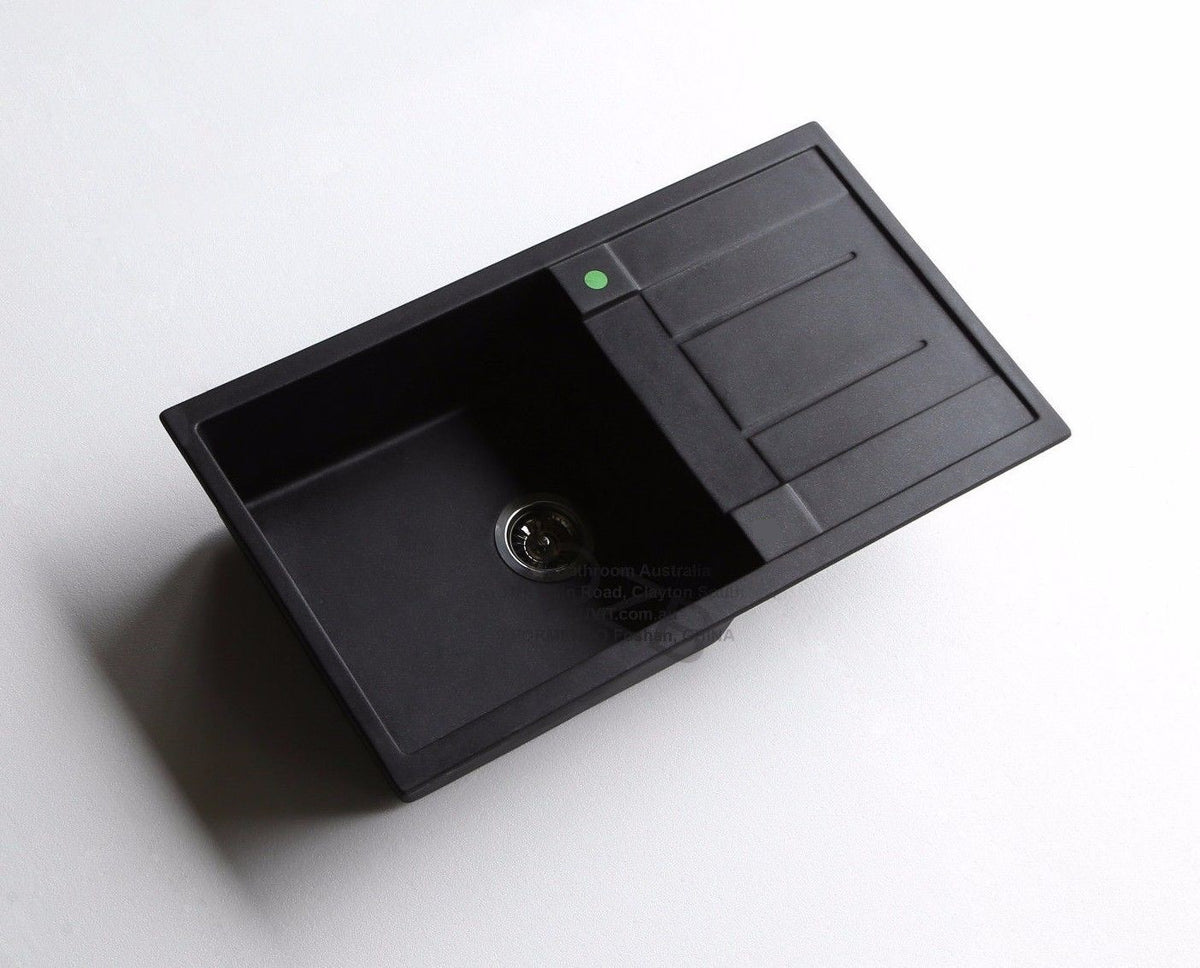 Black Granite - Quartz Stone Kitchen Sink 860*500*195