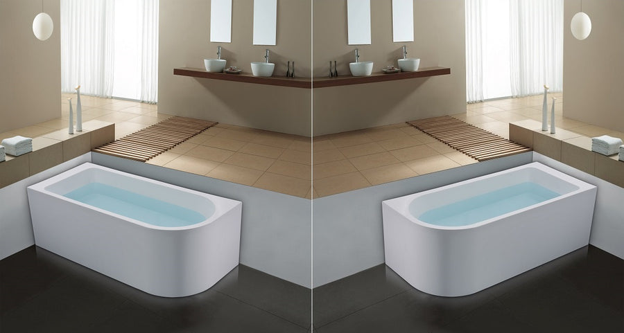 for shower over bath, Sanitary grade Acrylic Corner Bathtub 1500x750x580mm @Mel
