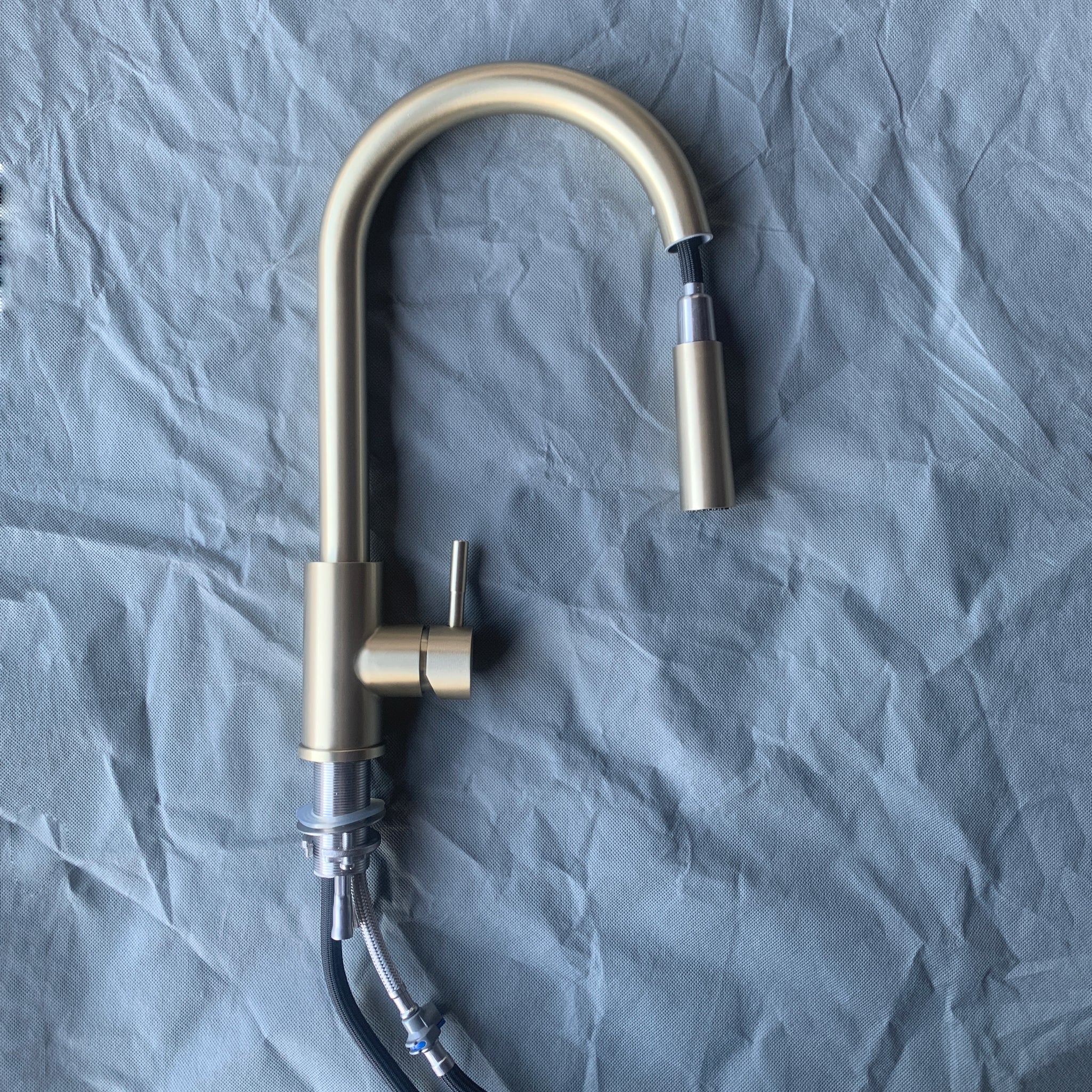 brushed gold Swivel Stainless Steel Kitchen Tap  Lead-free