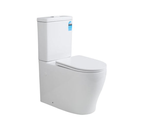 Melbourne Local pick up Tornado+Rimless Front Curved Toilet Suite  CLOSE COUPLED- SOFT CLOSE SEAT