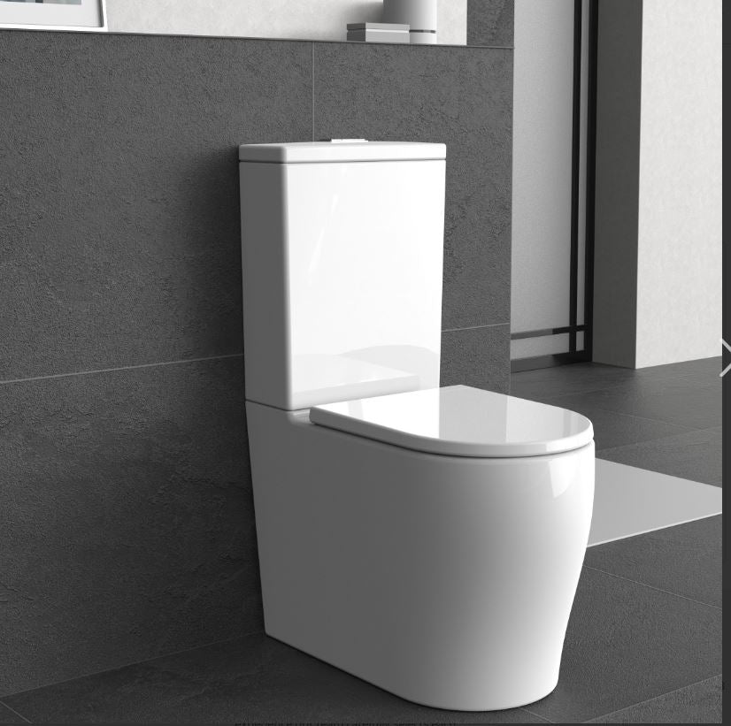 Melbourne Local pick up Tornado+Rimless Front Curved Toilet Suite  CLOSE COUPLED- SOFT CLOSE SEAT
