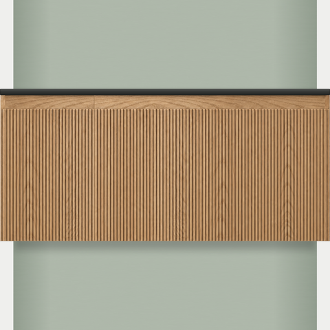 Modular Fluted Oak Vanity Cabinet 1050 mm - Square Ends - OZ-MF-1050-SQ-300-750