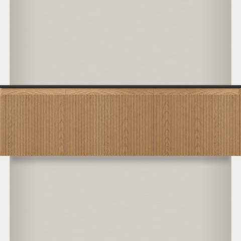 Modular Fluted Oak Vanity Cabinet 1650 mm - Square Ends - OZ-MF-1650-SQ-450-600-600