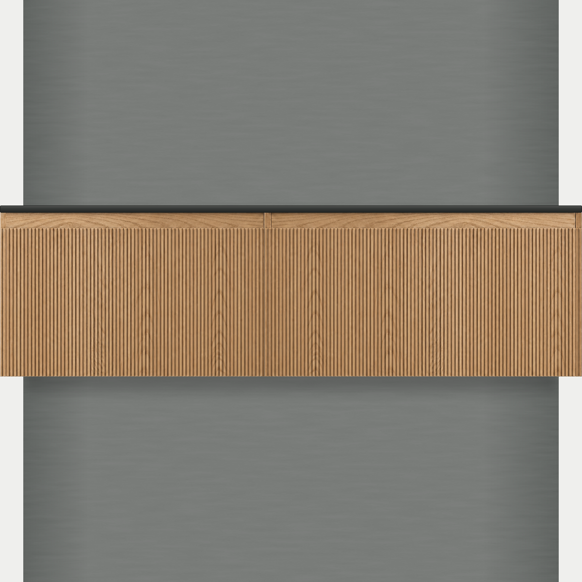 Modular Fluted Oak Vanity Cabinet 1650 mm - Square Ends - OZ-MF-1650-SQ-750-900