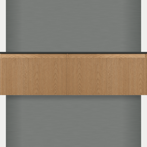 Modular Fluted Oak Vanity Cabinet 1650 mm - Square Ends - OZ-MF-1650-SQ-750-900