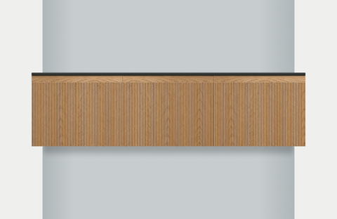 Modular Fluted Oak Vanity Cabinet 1800 mm - Square Ends, modules 600 + 600 + 600 mm