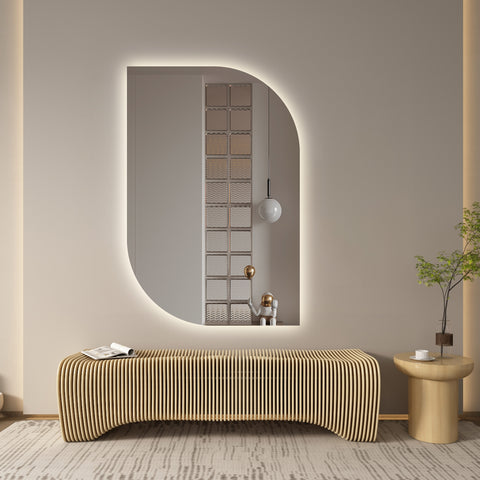 800x1200mm Irregular Shape Frameless Backlit Led Mirror Hallway Walk-in wardrobe Hairdressing Barber Mirror