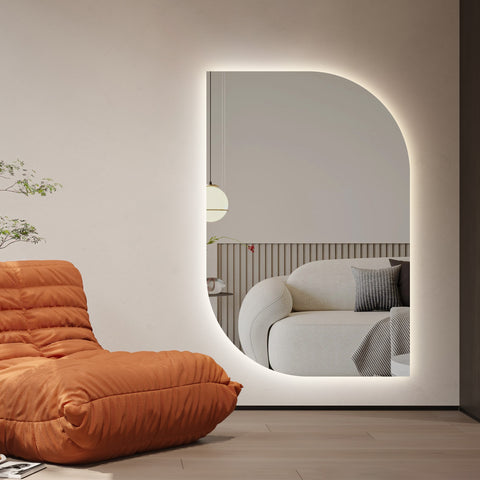 800x1200mm Irregular Shape Frameless Backlit Led Mirror Hallway Walk-in wardrobe Hairdressing Barber Mirror