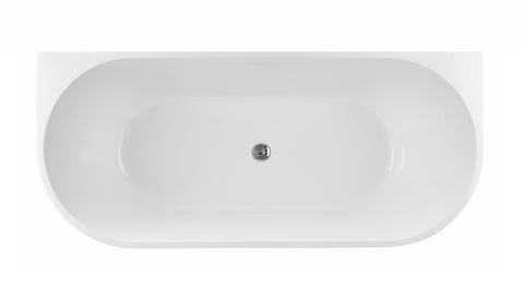 1400/1500/1700 Back to wall NO overflow Thin edge Acrylic Free Standing Bathtub