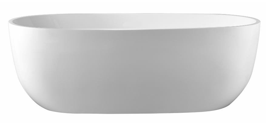 Matte White Thin edge NO overflow Japanese Acrylic Free Standing Bathtub 1500 /1700mm