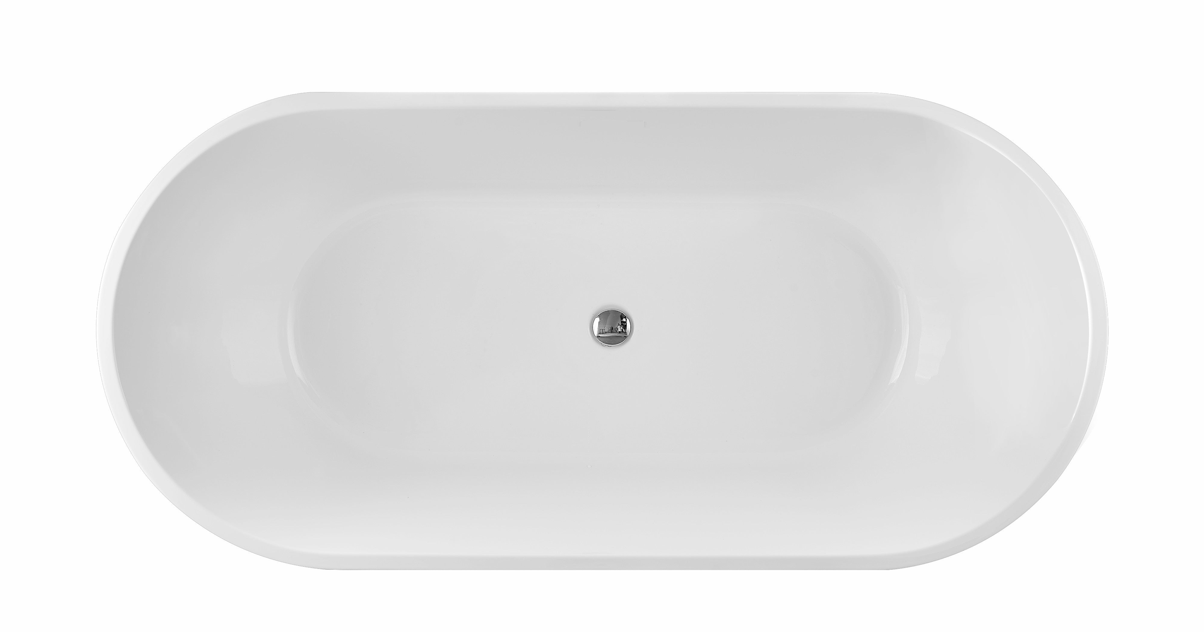 Thin edge NO overflow Japanese Acrylic Free Standing Bathtub 1500 /1700mm