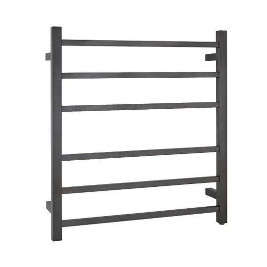 6 Bars Square Gun Metal Grey Electric Heated Towel Rack