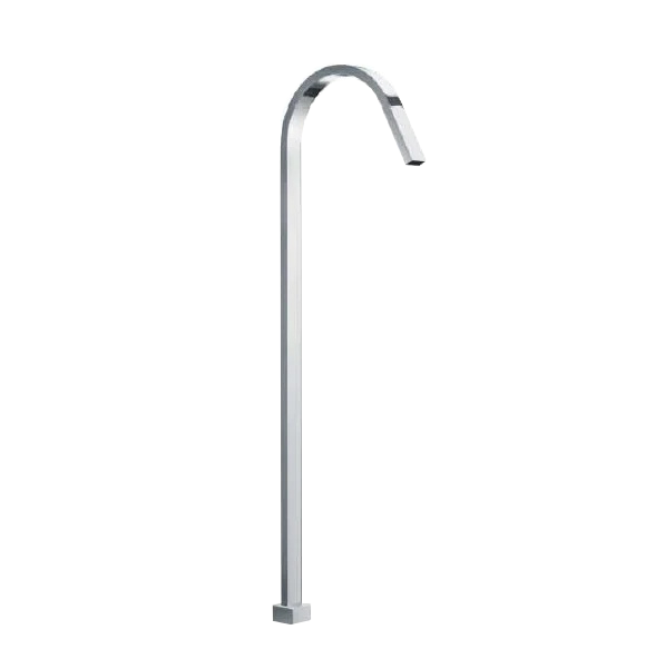 900mm chrome free standing bath tub spout square curved