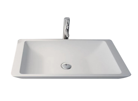 Square Solid Surface Basin 585*340*90mm for white bathroom
