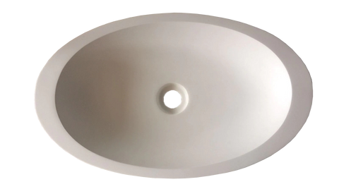 585*350*90mm Solid Surface Basin for white bathroom