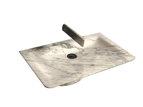 Handcrafted Natural Marble Basin 620x380mm Designer -for white bathroom