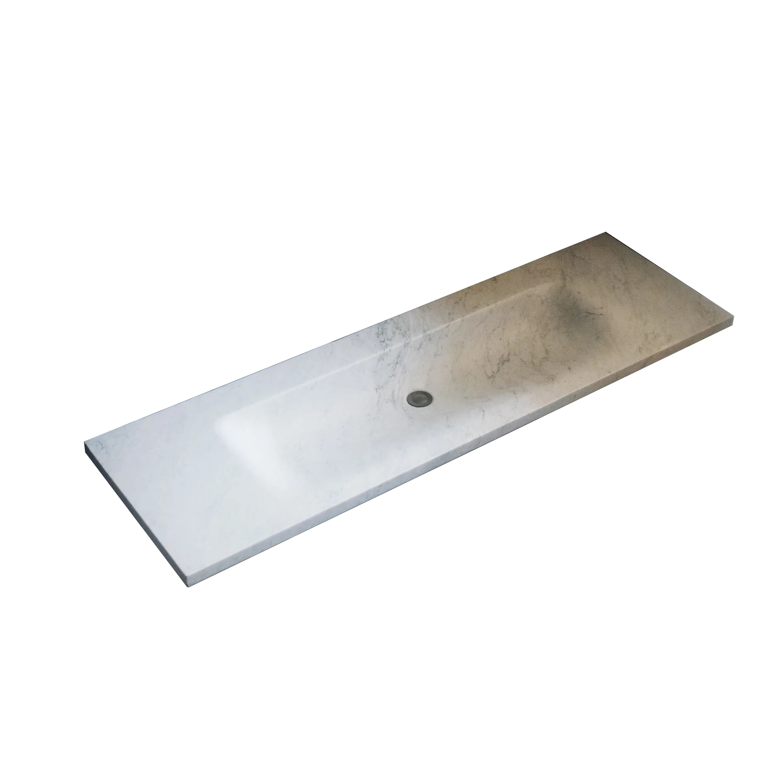 Handcrafted Carrara Natural Marble Basin - Vanity Top -for white bathroom