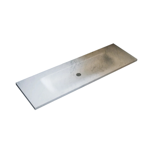 Handcrafted Carrara Natural Marble Basin - Vanity Top -for white bathroom