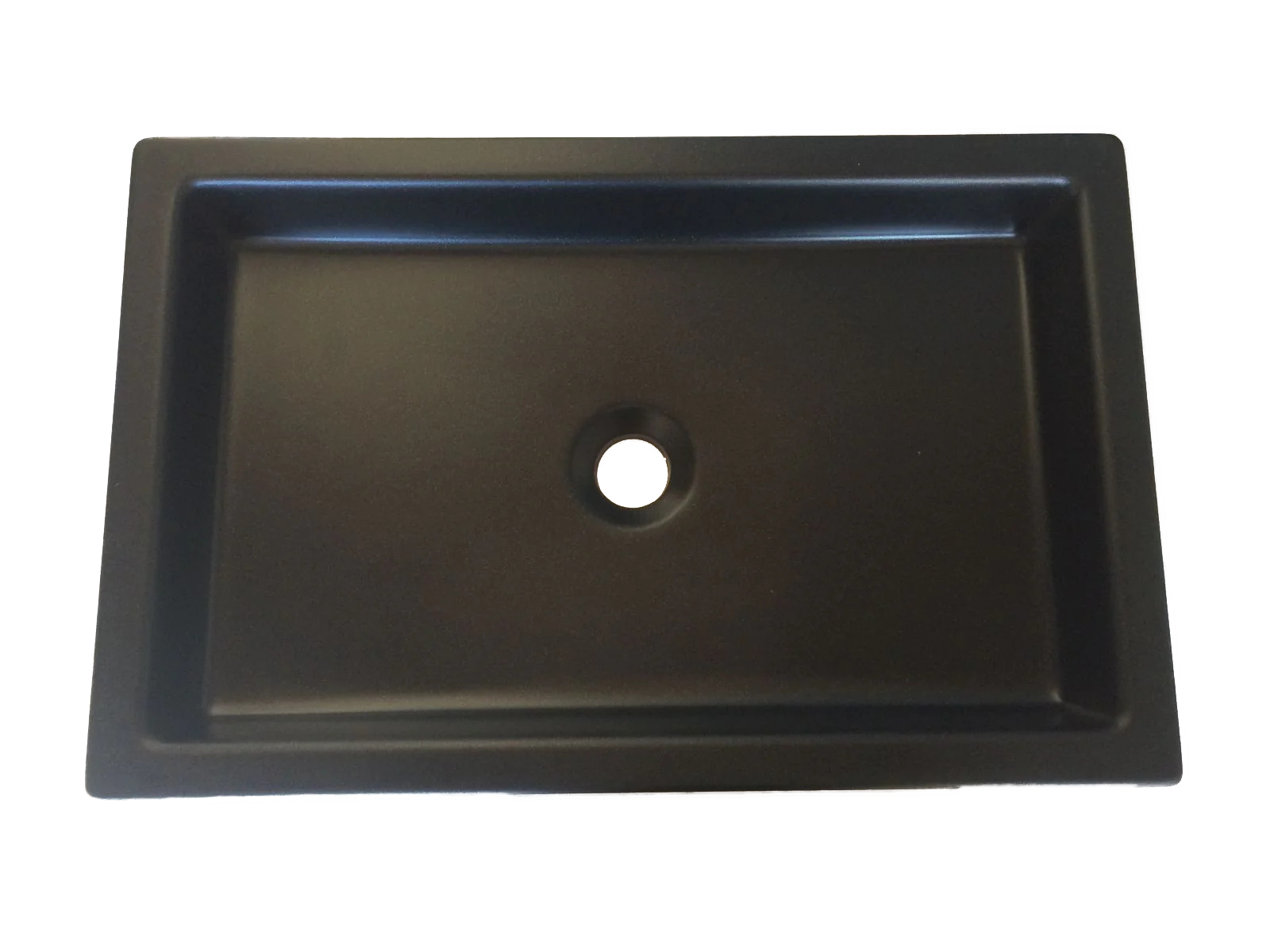 Black Granite stone Undermount HAND WASH BASIN Vanity sink Drop-in installation
