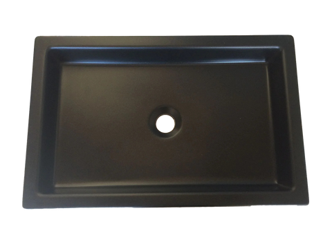 Black Granite stone Undermount HAND WASH BASIN Vanity sink Drop-in installation