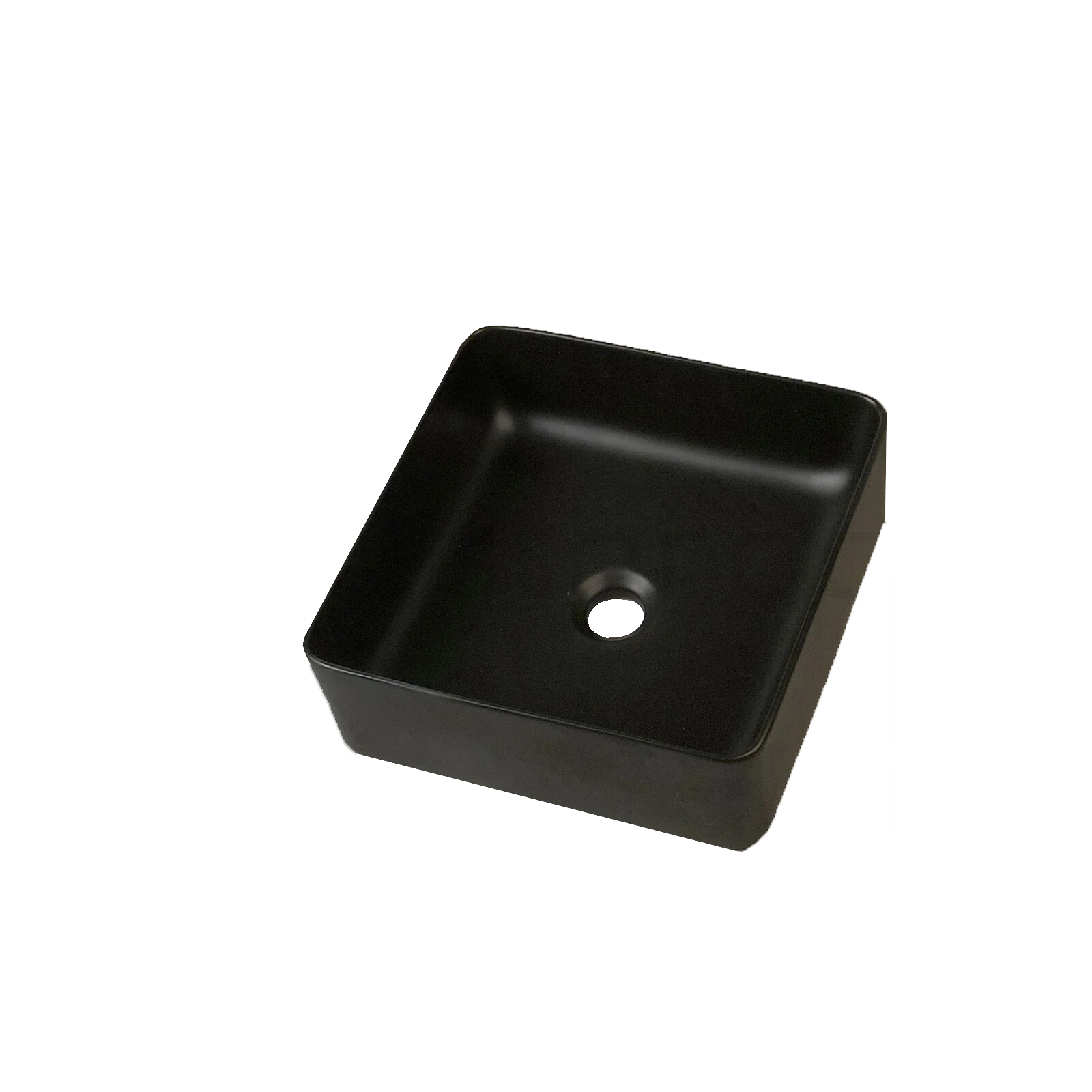 355*355*120 Matte black Above Counter Top Porcelain Basin Bathroom Vanity