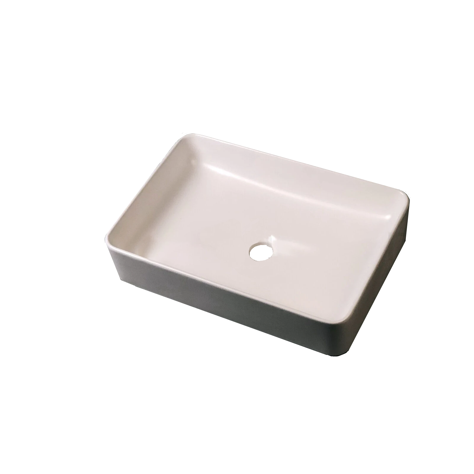505*345*105 mm Matte white Above Counter Top Porcelain Basin Bathroom Vanity