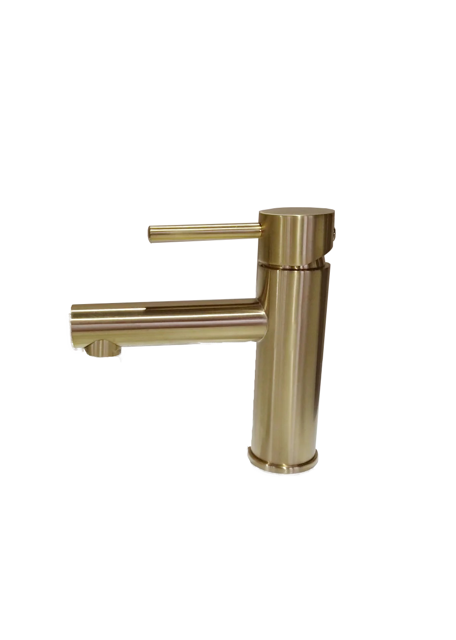 Watermark WELS Round basin Brushed Gold mixer tap faucet brass bathroom