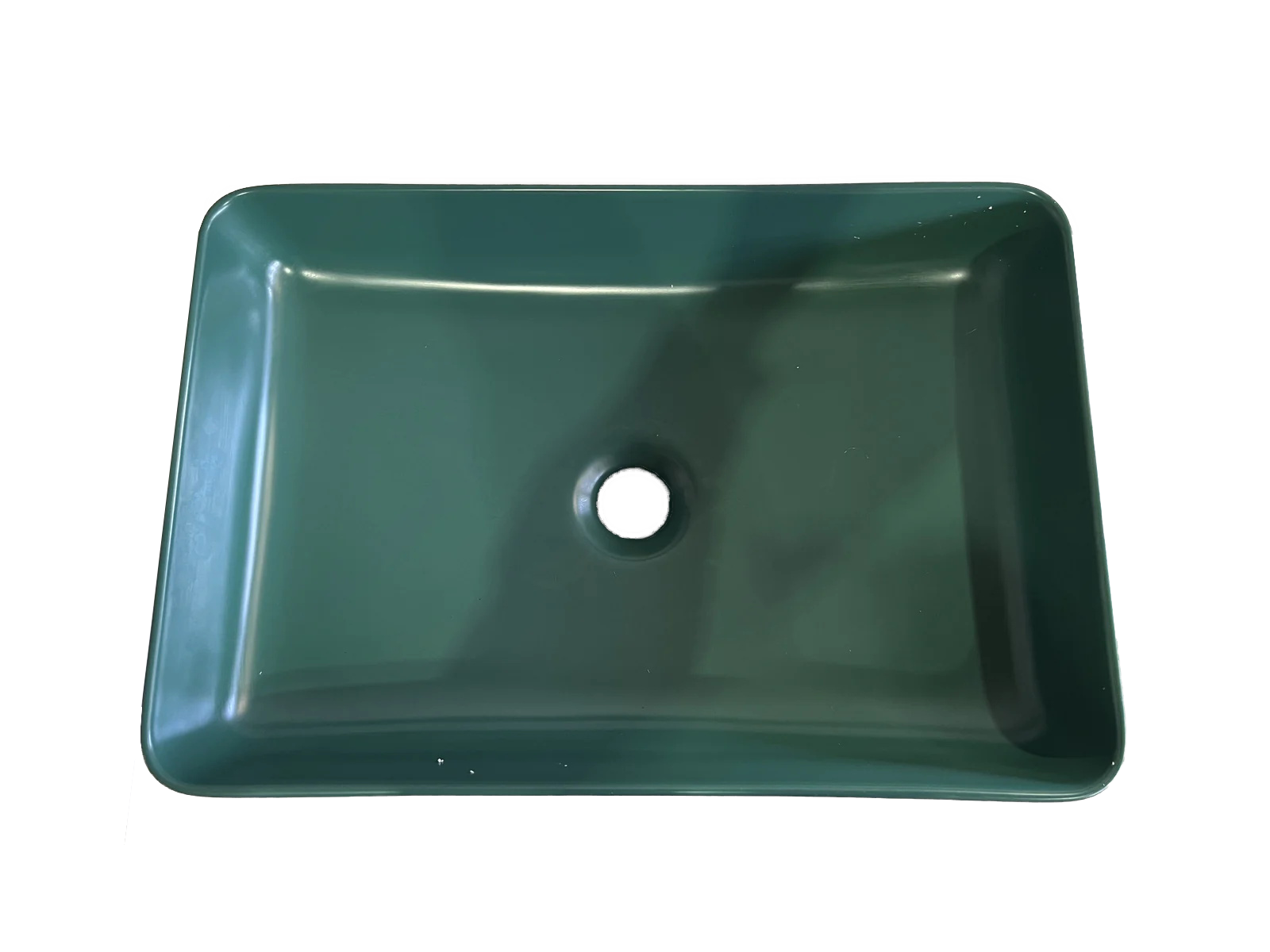 Matt Dark Green 505*340*110 Slim Edge Above Counter top Porcelain Basin Bathroom