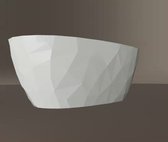 DZ-15 faceted rhombus freestanding bathtub 360-degree rotation video